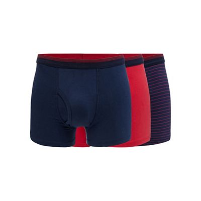 The Collection Big and tall pack of three wine pinstripe trunks